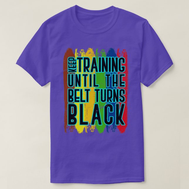 T-shirt Karate Fighter Black Belt Citation Karate (Design devant)