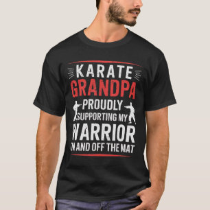 T-shirt Karate Grandpa Soutenir Mon Guerrier Karate Grandf