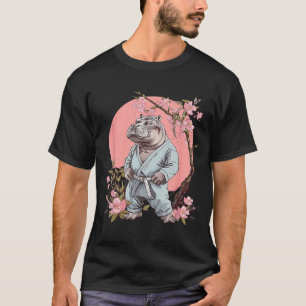 T-shirt Karate Hippo Animal MMA Taekwondo Arts Martiaux