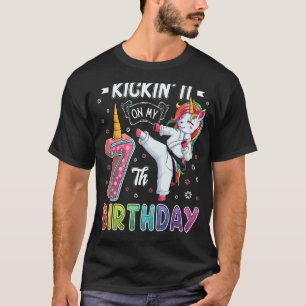 T-shirt Karate Licorne Classique 7ème Anniversaire 7 Sept