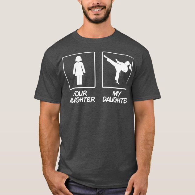 T-shirt Karate Maman Karate fille ceinture noire (Devant)