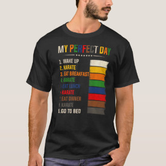 T-shirt Karate My Parfect Day Karate Maman Papa Garçon Fil