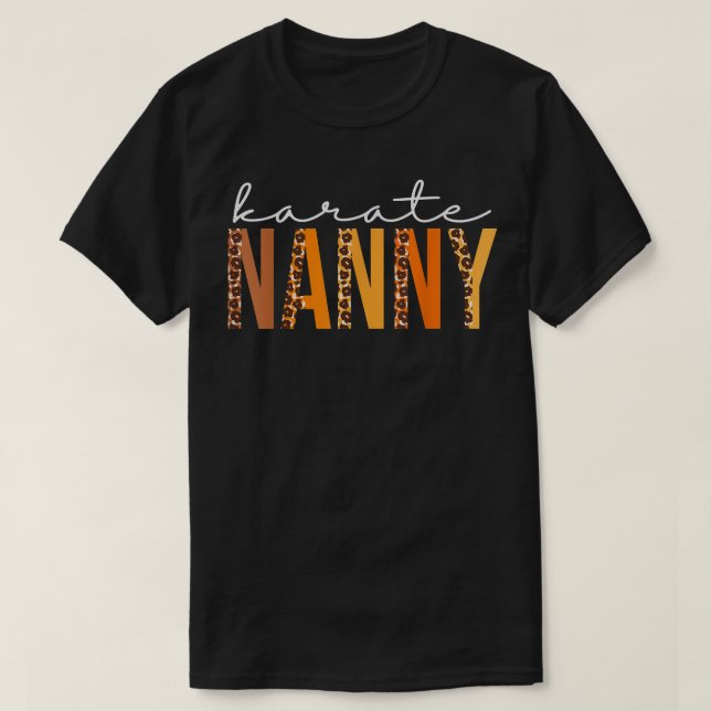 T-shirt Karate Nanny léopard Squad Mignon Automne Merci (Design devant)
