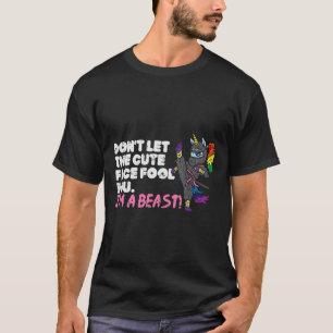 T-shirt Karate Ninja Unicorn mignonne Visage Beast Taekwon