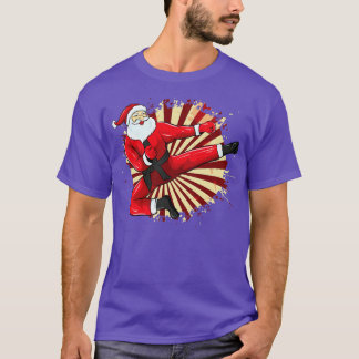 T-shirt Karate Père Noël Martial Arts Joyeux Noël
