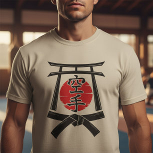 T-shirt Karate - Porte Torii, Soleil et Kanji