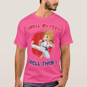 T-shirt Karate Shirt Pour Les Filles Sentent Mes Pieds Cad