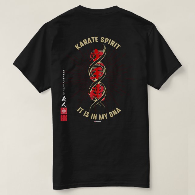 T-shirt Karate Spirit in my DNA (Dark) (Design dos)