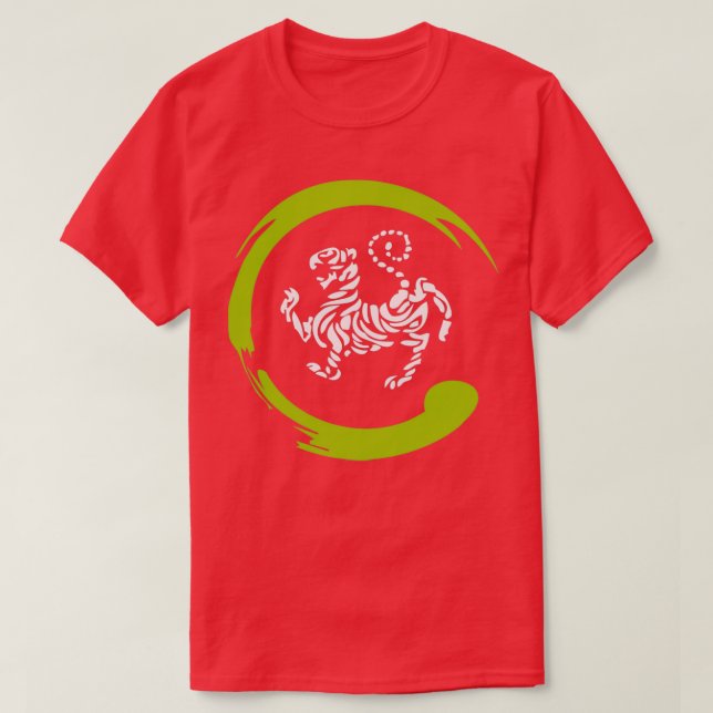 T-shirt karate stigre shotokan white Classic (Design devant)