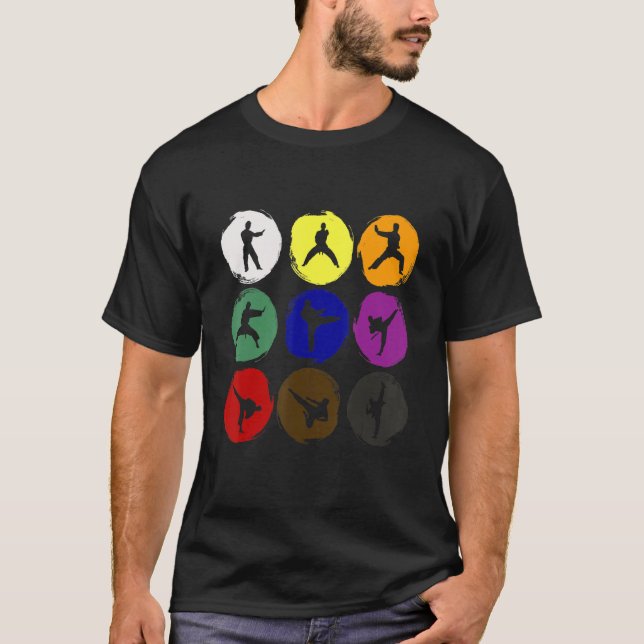 T-shirt Karate & Taekwondo Black Belt Martial Student Desi (Devant)
