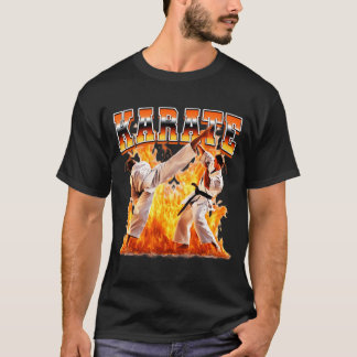 T-shirt Karate Taekwondo Flames 90s Bootleg Style