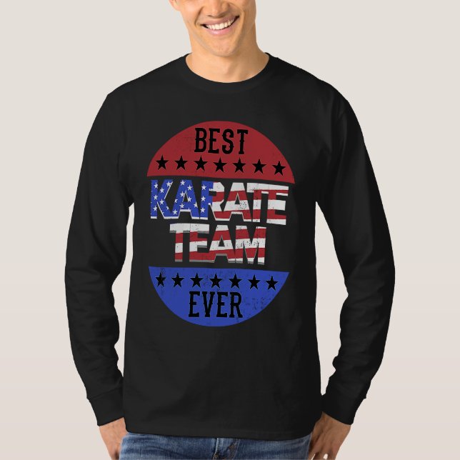 T-shirt Karate Team Independence Day Patriotic Karateka US (Devant)