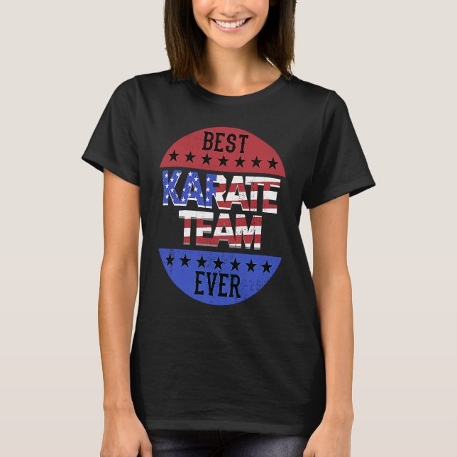 T-shirt Karate Team Independence Day Patriotic Karateka US (Devant)