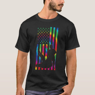 T-shirt Karate Tie Dye Drapeau Américain Karate