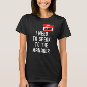 T-shirt Karen Halloween Costume Parle Au Gestionnaire Mème