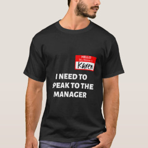 T-shirt Karen Halloween Costume Parle Au Gestionnaire Sayi