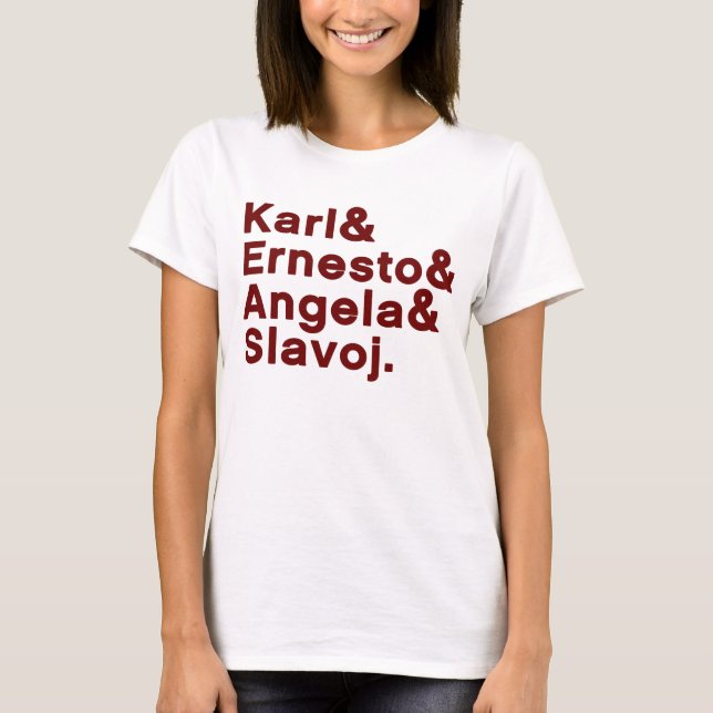 T-shirt Karl et Ernesto et Angela et Slavoj (Devant)