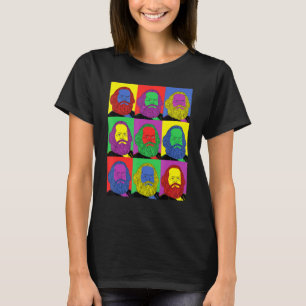 T-shirt Karl Marx Pop Art Design Histoire Vintage Graphiqu