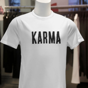 T-shirt Karma Black Text