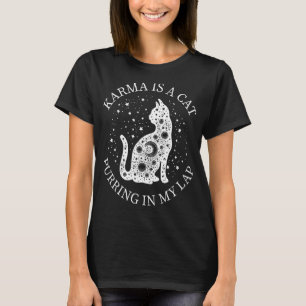 T-shirt Karma Est Un Chat Qui Purge Dans Mon Lap_4