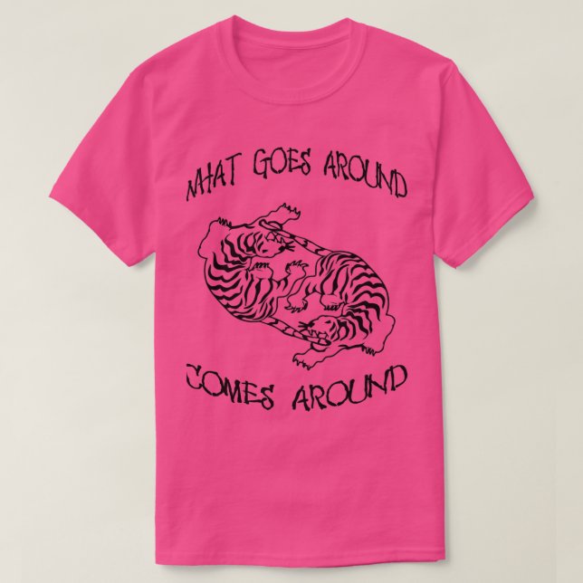 T-shirt Karma Tiger noir ce qui se passe autour de 1 (Design devant)