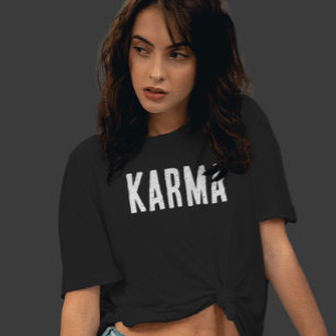 T-shirt Karma White Text