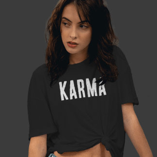T-shirt Karma White Text