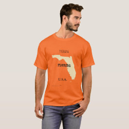 T - Shirt - Karte von Florida mit Stadt