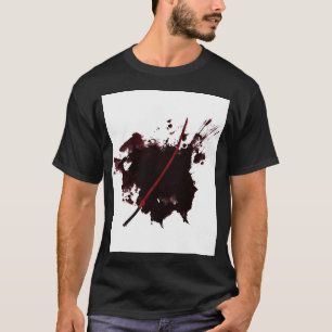 T-shirt katana noir sang sombre des Rivières de Sang