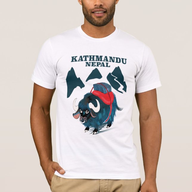 T-shirt Kathmandu Népal poster de voyage (Devant)