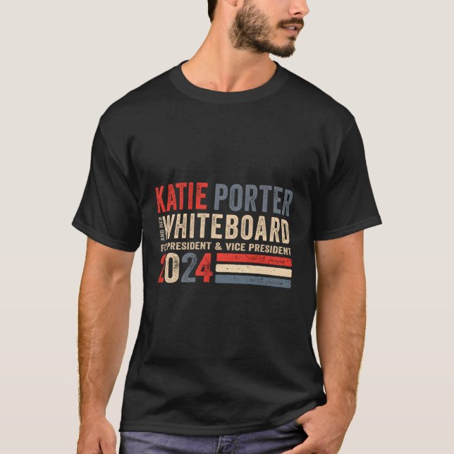 T-shirt Katie Porter Et Son Tableau Blanc Pour La Présiden (Devant)
