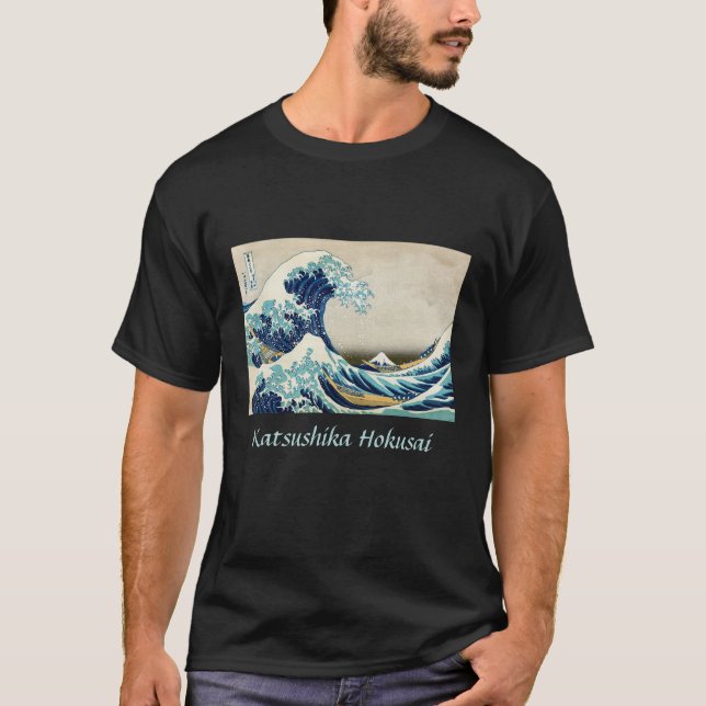 T-shirt Katsushika Hokusai - La Grande vague au large de K (Devant)