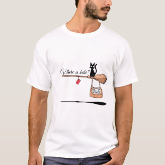 T-shirt Katze Jiji Où est Kiki ? Je ne suis pas service 