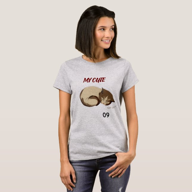 T-SHIRT KATZE SÜß (Vorne ganz)