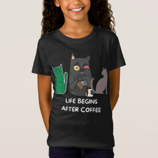 T - Shirt Katzenbilder für Kaffeeliebhaber