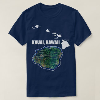T-shirt Kauai Hawaii avec les îles hawaïennes