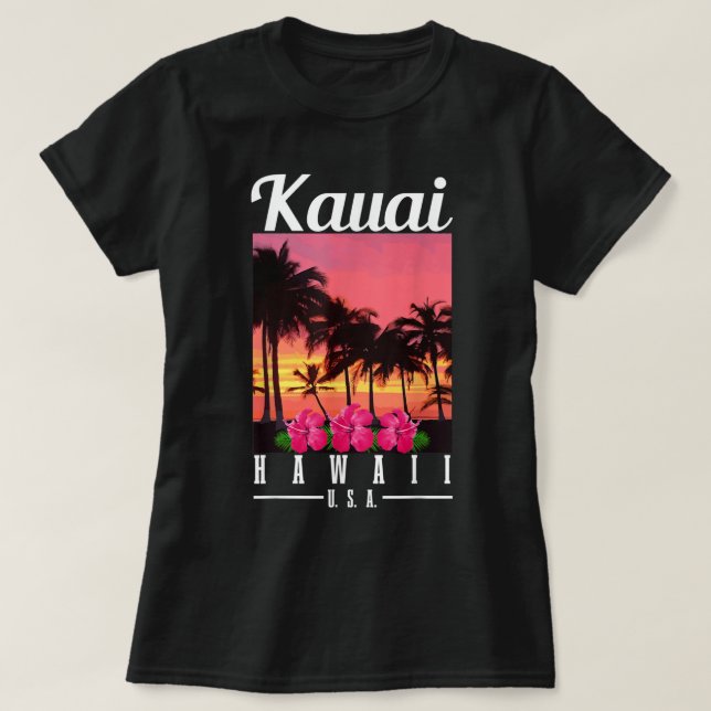 T-shirt Kauai, Hawaii Beach Design Tribal Turtle Gift  (Design devant)