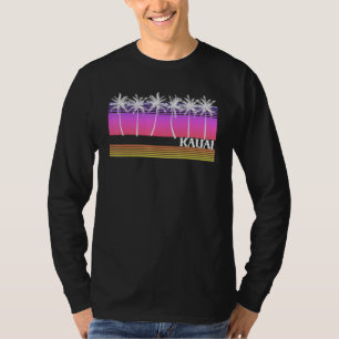 T-shirt Kauai Hawaii Style Rétro Surf de plage Vintage cou