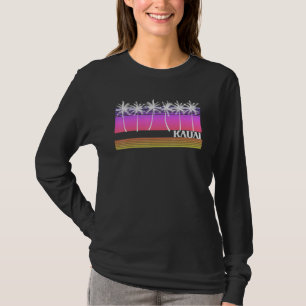 T-shirt Kauai Hawaii Style Rétro Surf de plage Vintage cou