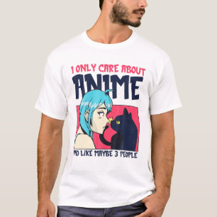 T-shirt Kawaii Anime Chat Girl Manga Otaku Lover Neko