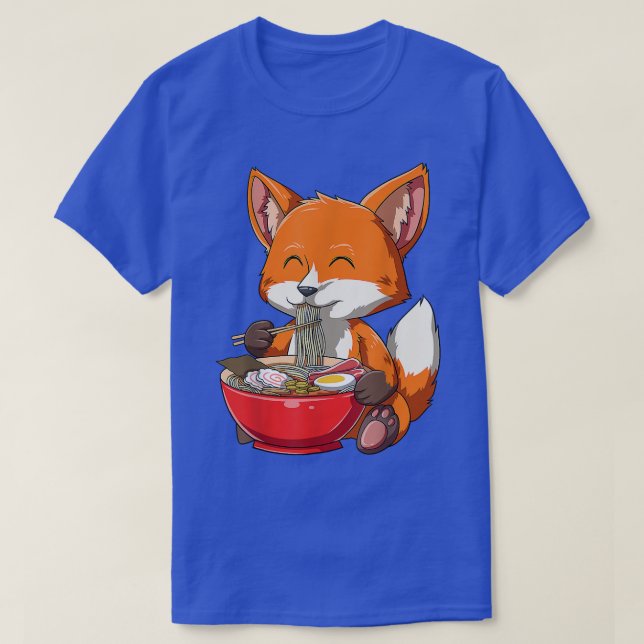 T-shirt Kawaii Anime Fox Ramen nouilles Lover Kawaii Japan (Design devant)