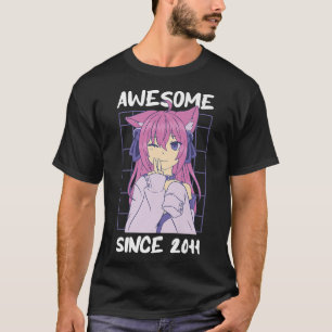 T-shirt Kawaii Anime Merch 11ème anniversaire fille 11 ans