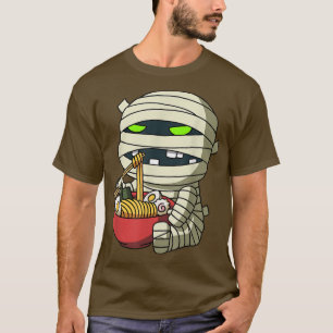 T-shirt Kawaii Anime Mummy Halloween nouilles asiatiques j