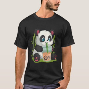 T-shirt Kawaii Anime Panda Otaku Boule japonaise Boba Tea