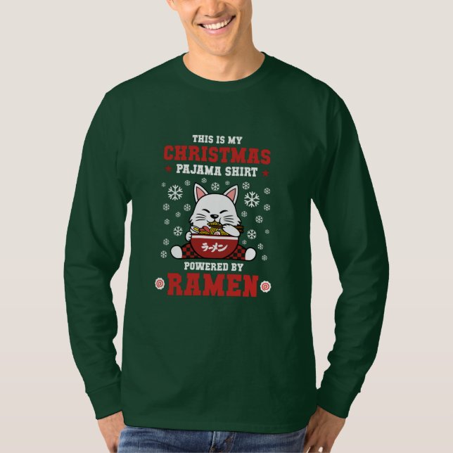 T-shirt Kawaii Anime Ramen Pajama de Noël (Devant)