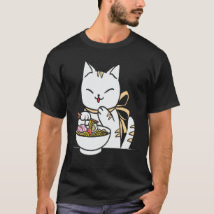 T-shirt Kawaii Anime Shiba-Inu-Eating-Ramen