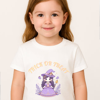 T-shirt Kawaii Anime Witch Halloween Shirt for Kids | Magi