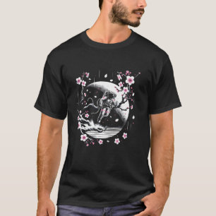 T-shirt Kawaii Astronaut Espace Extérieur Japonais Sakura