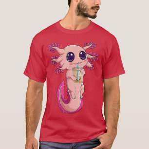 T-shirt Kawaii Axolotl Boba Tea japonais Anime Otaku Nu Go