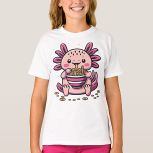T-SHIRT KAWAII AXOLOTL MANGER RAMEN ANIME